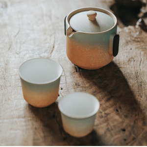 大润窑 尚居旅行功夫茶具套装一壶二杯快客茶壶户外便携